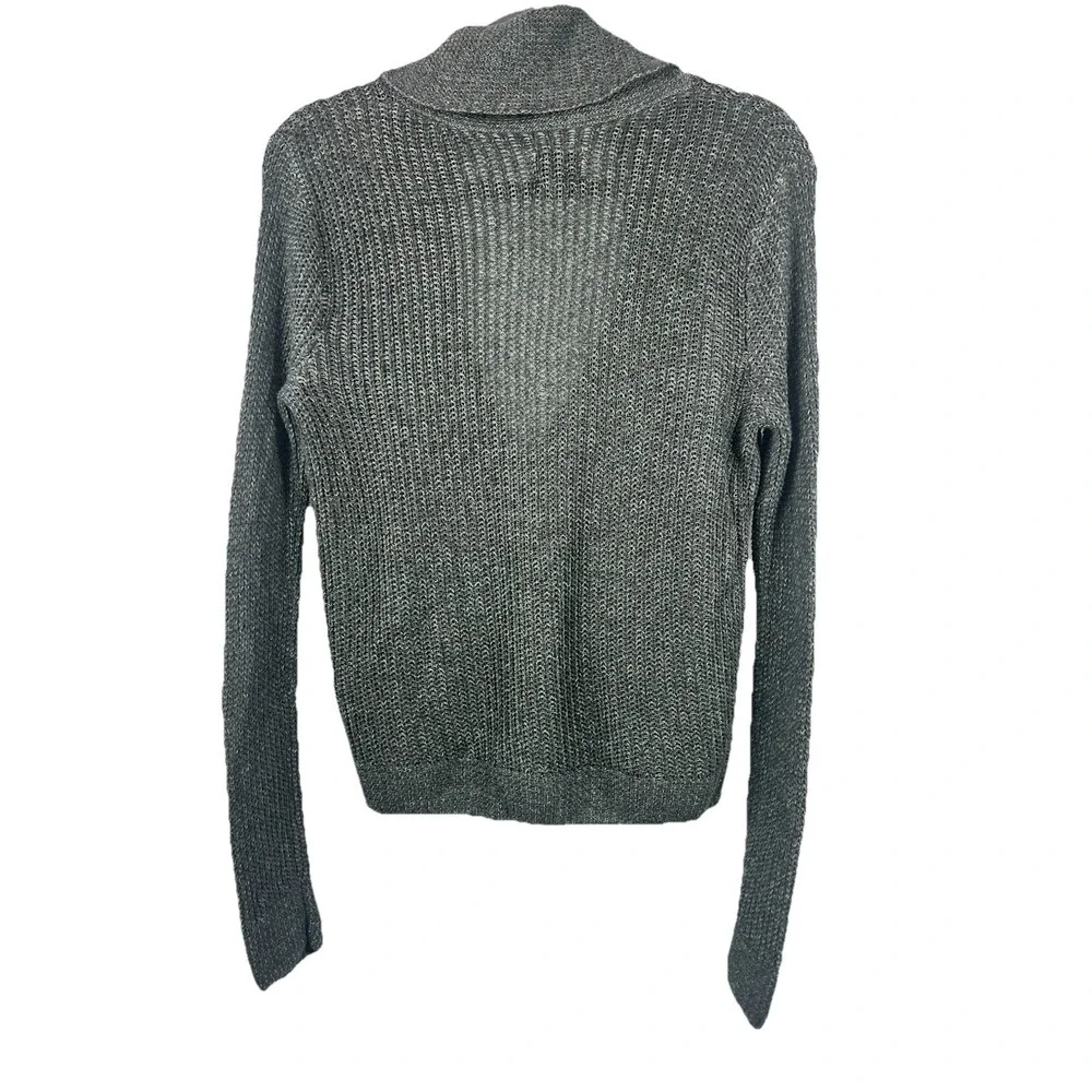 American Eagle Chunky Knit Gray Cardigan S Grandpa Core Coastal Granny Minimalis